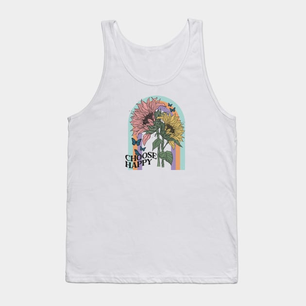 chose happy flower Tank Top by Setrokompo